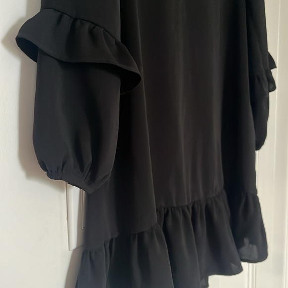 Zara Black Ruffle Dress - Picture 3 of 3